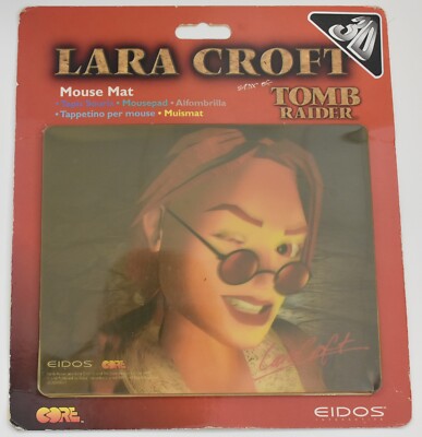 Lara Croft Tomb Raider Mouse Mat Wink 3D NEU 1997 Mousepad Merchandise EIDOS RAR