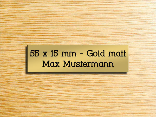 Plaque De Porte Autocollante Aluminium Gravée - Or Satin - 12x4 Cm - Style Antique - NEUVE