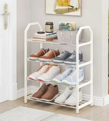 4 Schichten Schuhregal Regal Aufbewahrung Einfache Montage Schrank Organizer Haustür Neu