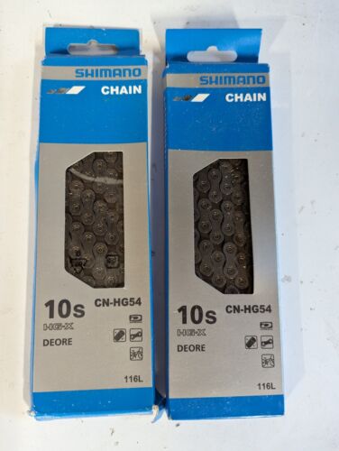 2x Shimano 10 Speed Chain CN-HG54 Deore 116L