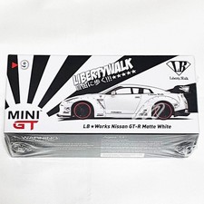 MINI GT 1/64 LB Works Nissan GT-R R35 Type1 Rear Wing Ver1 Matte White RHD