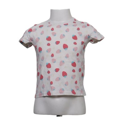 Lily & Dan, T-shirt, Größe: 110, Weiß/Rot/Pink, Baumwolle, Print, Mädchen #DbQ