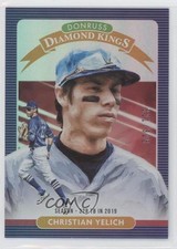2020 Panini Donruss Diamond Kings Season Stat Line /328 Christian Yelich #5 00gy