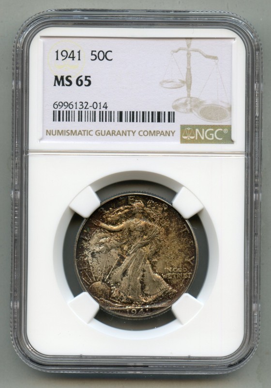 1941 Walking Liberty Silver Half Dollar NGC MS 65