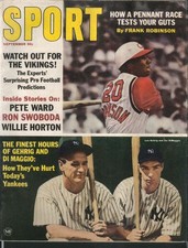 SPORT Lou Gehrig Joe DiMaggio Pete Ward Ron Swoboda Willie Horton 9 1965