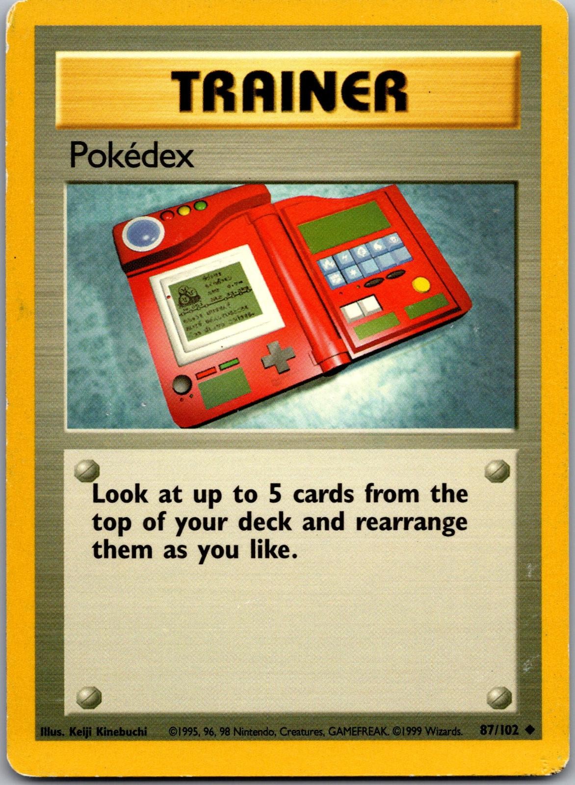 Pokedex 87/102 Uncommon Base Set Unlimited Pokemon Near Mint