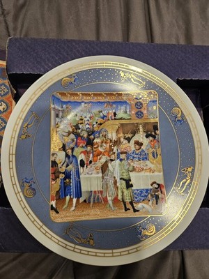 D'Arceau Limoges  Janvier  Plate Les Très Riches Heures Jean Duc de Berry COA