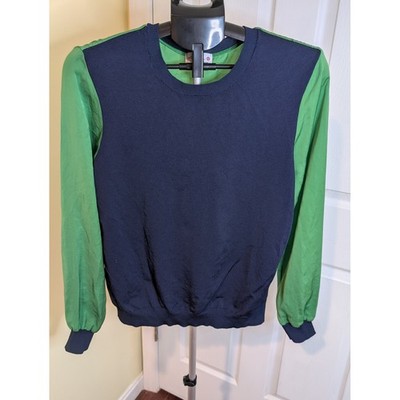 3.1 Phillip Lim Target Sweater Blue Green Mixed Media Knit - Size L