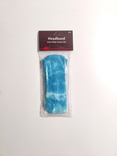 vintage 80s head band - bright blue-new- Made in USA **O25**