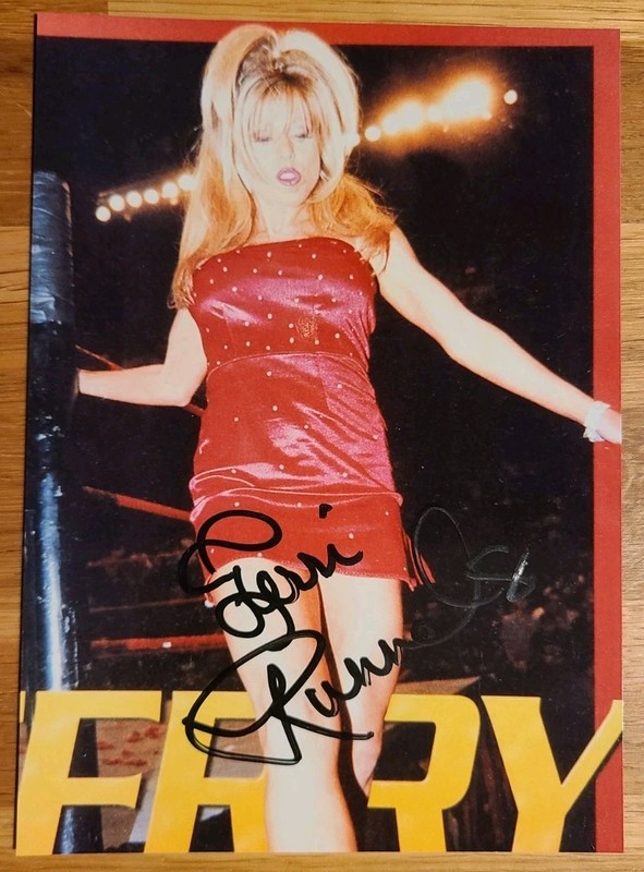 TERRI RUNNELS signed 5 X 7 photo WCW WWE DIVA WWF pro wrestling
