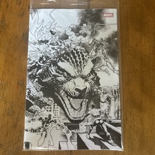 SDCC 2025 Marvel Panel Exclusive Godzilla VS Universe 1 Black White Variant