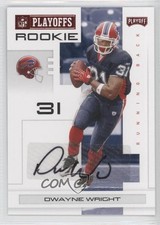2007 Playoff NFL Playoffs Rookie Red Signatures /100 Dwayne Wright #170 Auto 2k1