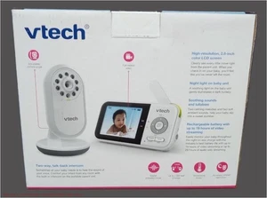 VTech 2.8" Digital Video Baby Monitor with Night Light, White-VM3258