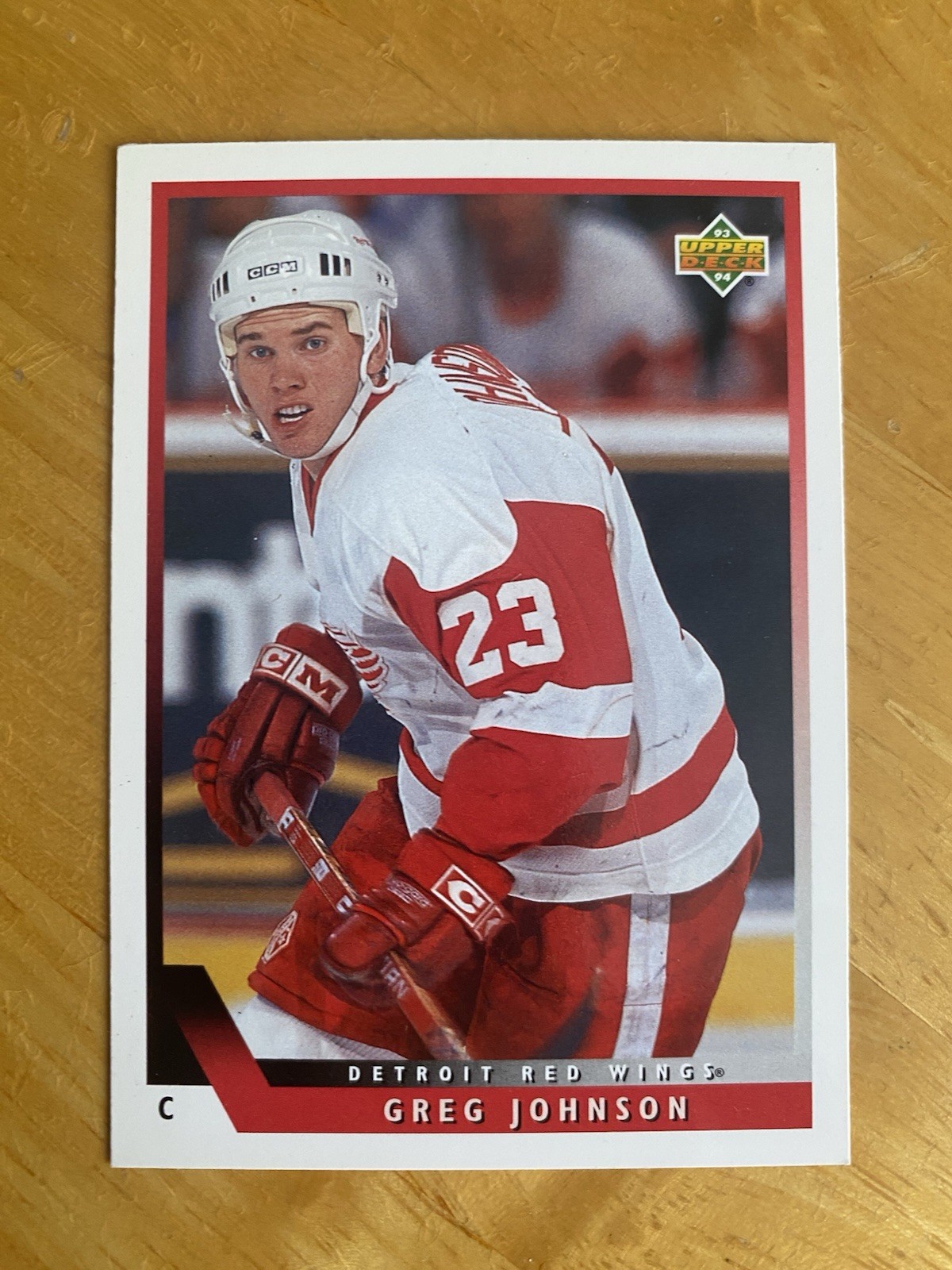 1993-94 Upper Deck # 452 Greg Johnson Detroit Red Wings