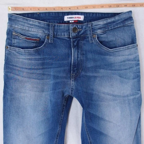 Mens Tommy Hilfiger SCANTON SLIM Stretch Slim Straight Blue Jeans W31 W32 L32