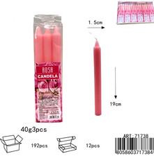 SET 36 PZ CANDELE LUNGHE PROFUMATE COLORATE LUNGHEZZA 19 CENTIMETRI AROMATERAPIA