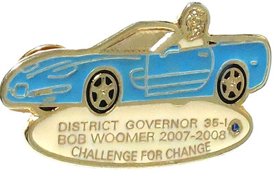 Lion's Inter. District MD-35-I DG Bob Woomer ''Challenge For Change'' 2007-08 Pin