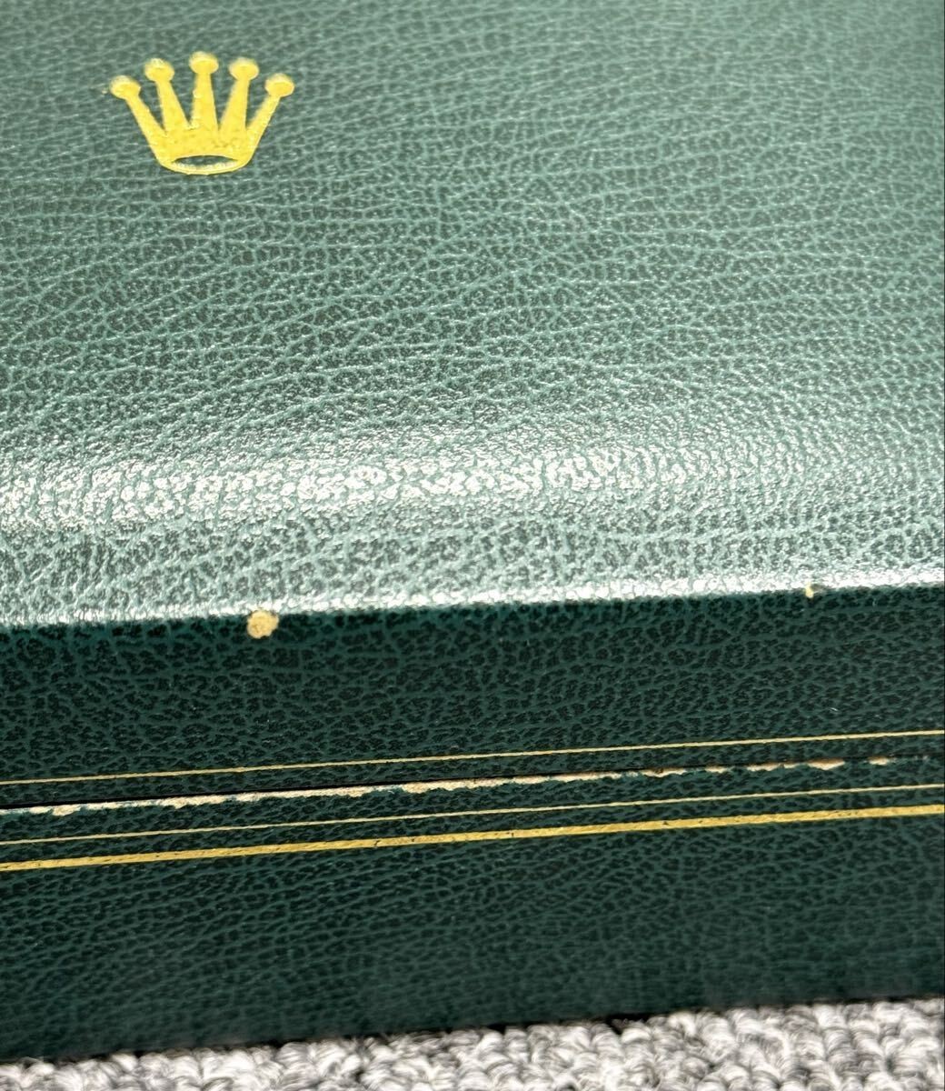 VINTAGE GENUINE ROLEX watch box case USA American wood leather green 251127001yA