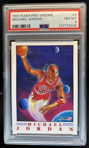 1991-92 Fleer Michael Jordan Pro Visions #2 Bulls PSA 8