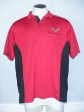 Men's EXTREME PERFORMANCE Sz 2XL Red SS Polo Shirt EMBROIDERED CORVETTE