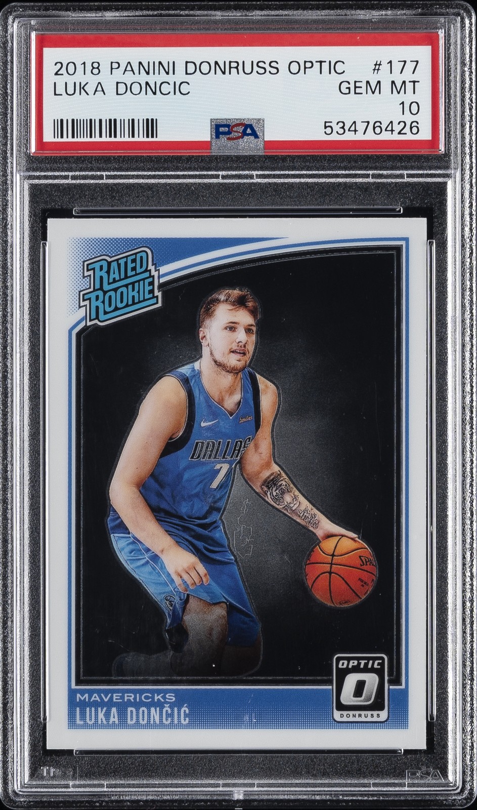 2018 PANINI DONRUSS OPTIC #177 LUKA DONCIC ROOKIE RC PSA 10