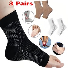 3 Pairs Compression Socks Sooth Relieve Neuropathy Pain Relief Ankle Socks