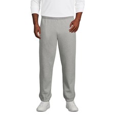NEW Lands' End Men's M/T Serious Sweats Sweatpants Gray Cotton/Polyester