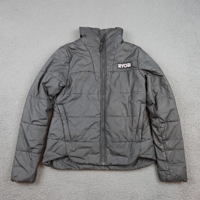 #ad The North Face Puffer Jacket Womens Small Black Ryobi Logo Full Zip Quilted $26.99