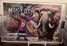 Wild Card Lamine Yamal Painted Mammoth Dino-Might Rookie 1/1 Chicago Card Lot 2