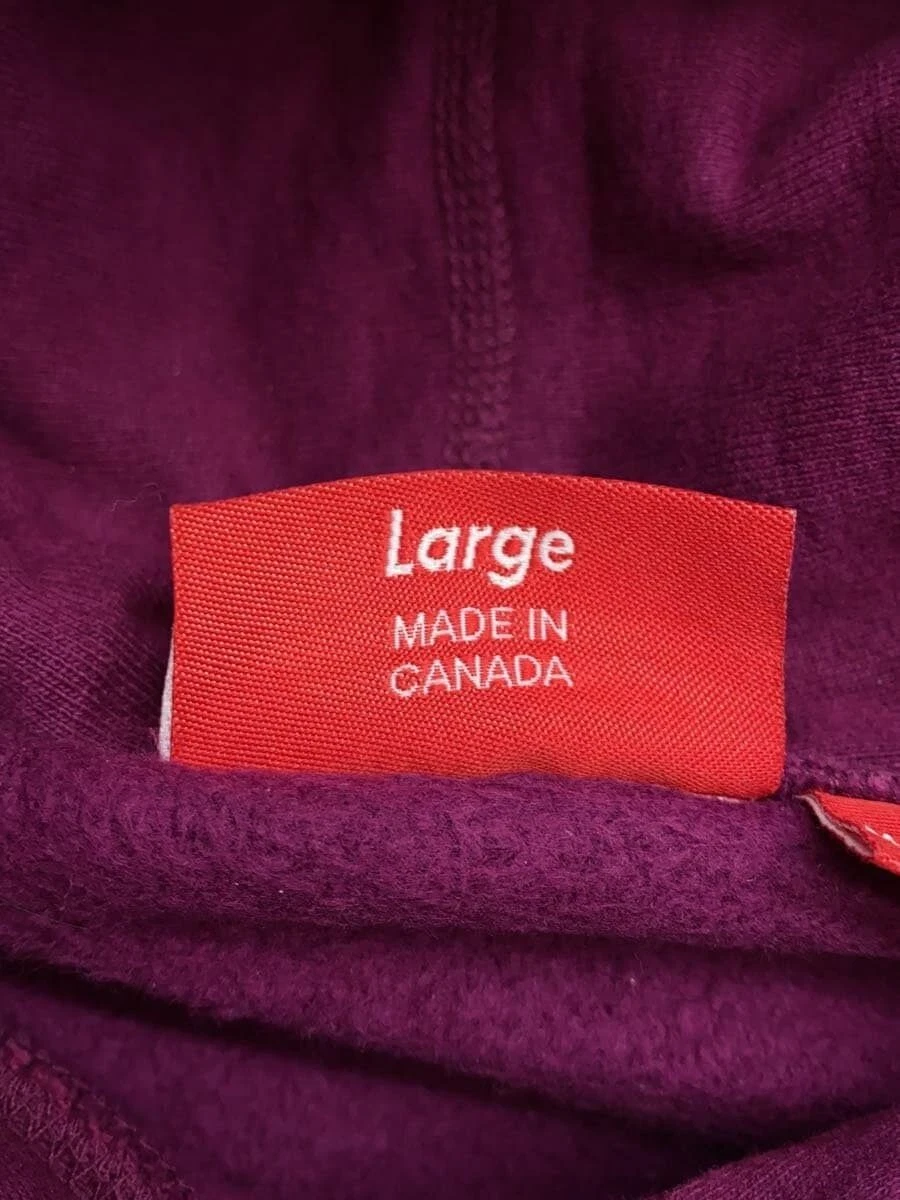 Felpa Supreme con cappuccio L cotone viola usata