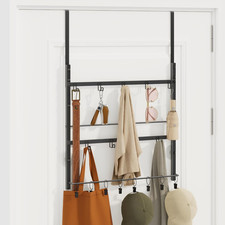 Over the Door Organizer - 3 Tier Door Hanger Hooks for Hanging Clothing, 24 I...