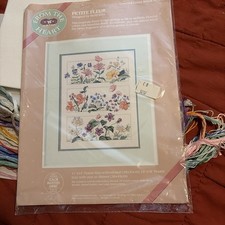 Dimensions From the Heart 53505 Petite Fleur Counted Cross-Stitch Kit Vintage
