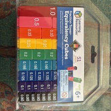 Learning Resources Fraction Tower Equivalency Cubes New In Package