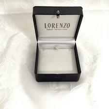 Lorenzo Black Jewelry Gift Box (4X4). Earrings or Necklace. Box ONLY