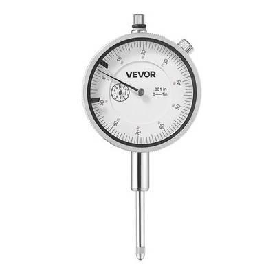 Aluminum Alloy Dial Indicator 0.001in Accuracy 1in Range 2.4in Large Dial