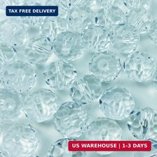 100pcs Crystal Glass Beads 8mm Faceted Rondelle Glass Spacer Beads with Hole for
