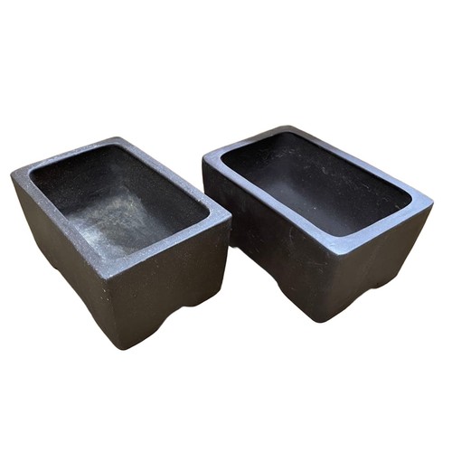 Set of 2 ADA Ceramic Plant Pots Aqua Design Amano Wabi-kusa Nature Aquarium Rare
