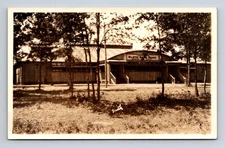 RPPC Johnson's Rustic Dance Palace Dance Hall Houghton Lake MI Postcard