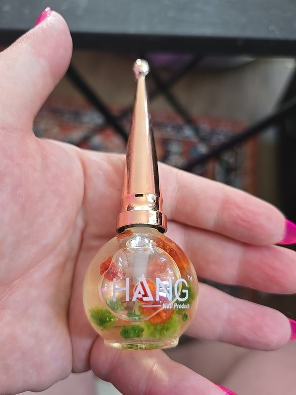 Hang Brand Cuticle Oil for Nails 0.33 fl oz In Glass Bottle With Soft Brush