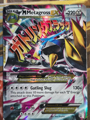Mega M Metagross EX XY35 Holo Pokemon Card Black Star Promo - HP