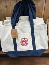 Trader Joe  s Bag Canvas Reusable Heavy Cotton Basic Style Shopping Navy Large