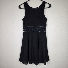 Free People Black Floral Size 0 Mini Dress