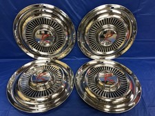 Vintage Set Of 4 1965–66 AMC 15" Hubcaps American Classic Rambler Good Condition