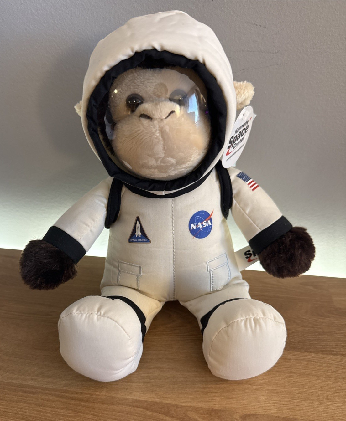 Nasa Aurora World Kennedy Space Center 12" Plush Monkey Astronaut With Backpack