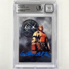Guillermo Del Toro signed 2004 Hellboy Title Card #1 ~ Beckett BAS Auto 10