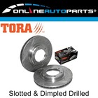 <!--F#f_0-->Drilled Slotted Front Disc Rotors + Brake Pads for L/Cruiser 9/92-98 80 Series<!--F/-->