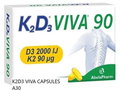 Viva K2D3 30 Kapseln   Vitamin K2 + D3 Nahrungsergänzung (Vitamins)