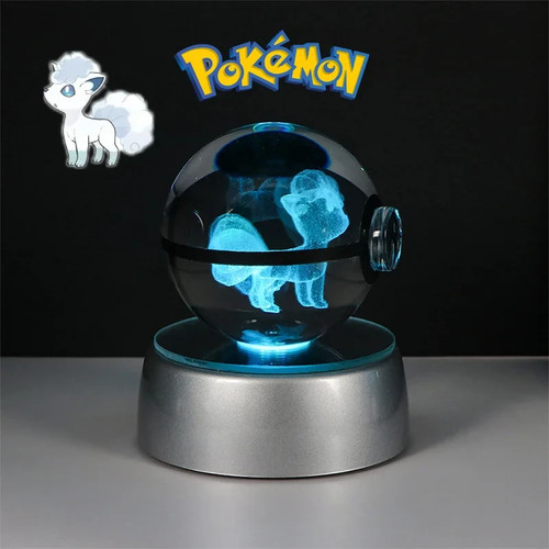 Pokemon Sfera di cristallo 3D Lampada luce notturna Pokeball regalo compleanno!! - Photo 43/50
