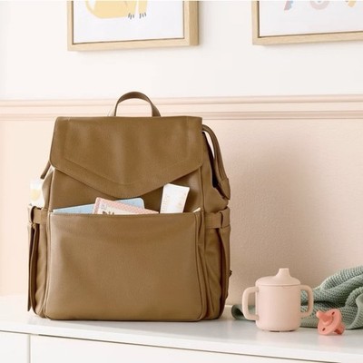 Cloud Island Cognac Flap Top Diaper Backpack _ MSRP $54.99 NEW Without Tags
