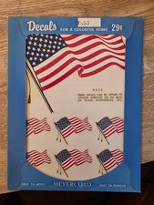 Vintage MEYERCORD Decal Patriotic Print